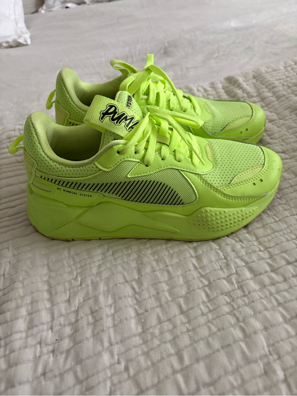 Puma RS-X Neon Lime Green Low-Top Sneakers